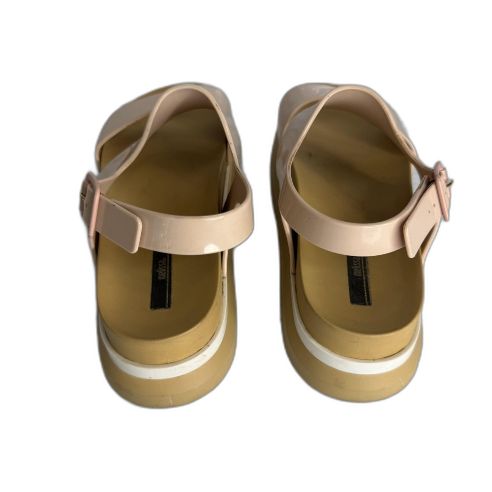 Melissa Sandals Womens Size 10 Blush Pink Platform Flatform Jelly PVC Slingback - Picture 7 of 10
